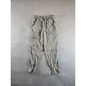 Nicole Miller Jogger‎ Cargo Pants Womens Small Olive Stretchy Comfort Gorpcore